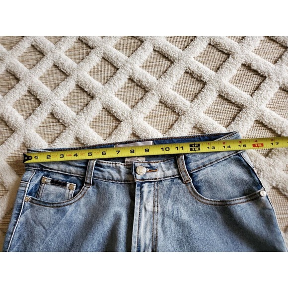 Vintage Y2K 90's Beaded Embroidered Wide Leg Jeans Size 9/10 Flaw - Picture 4 of 12